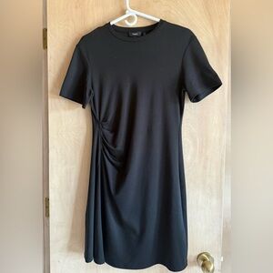THEORY Black Supima Cotton T-Shirt Mini Dress Women’s Small Short Sleeve NWOT